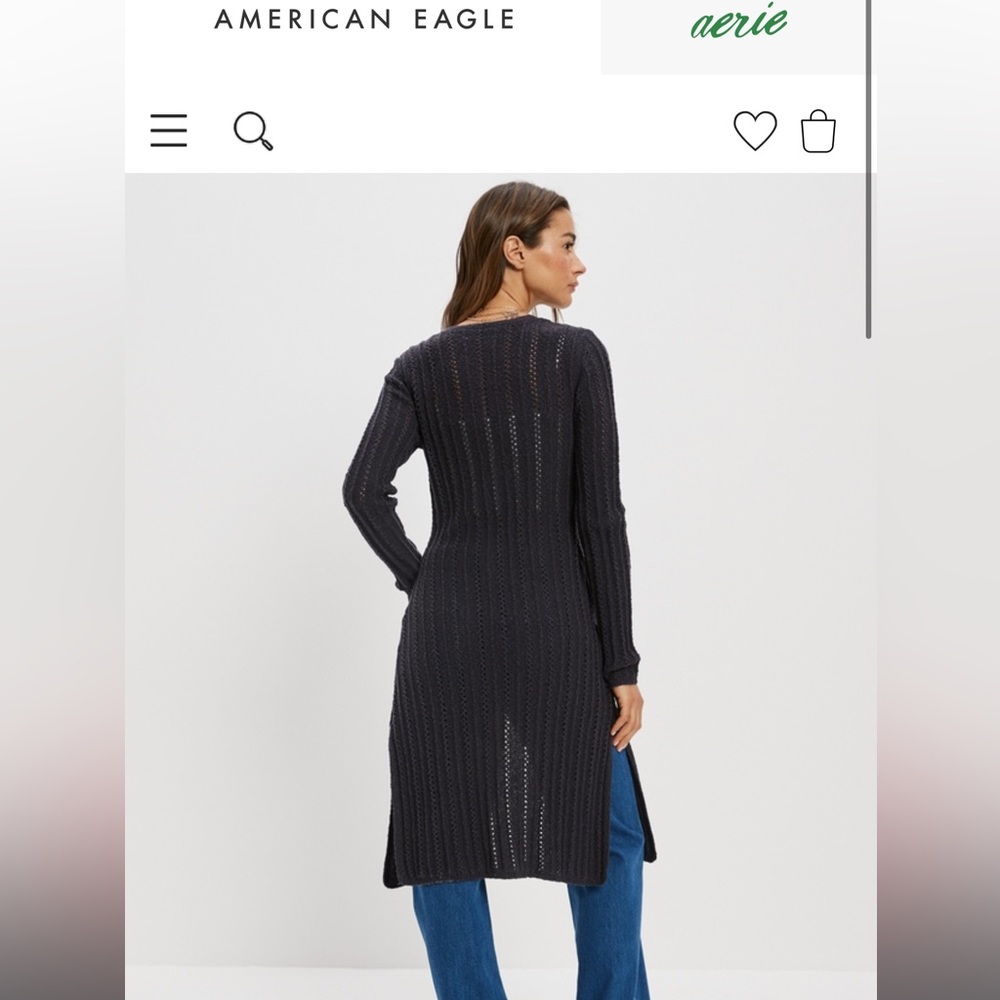 American Eagle Extra Long Knit Cardigan size XS - Picture 3 of 6